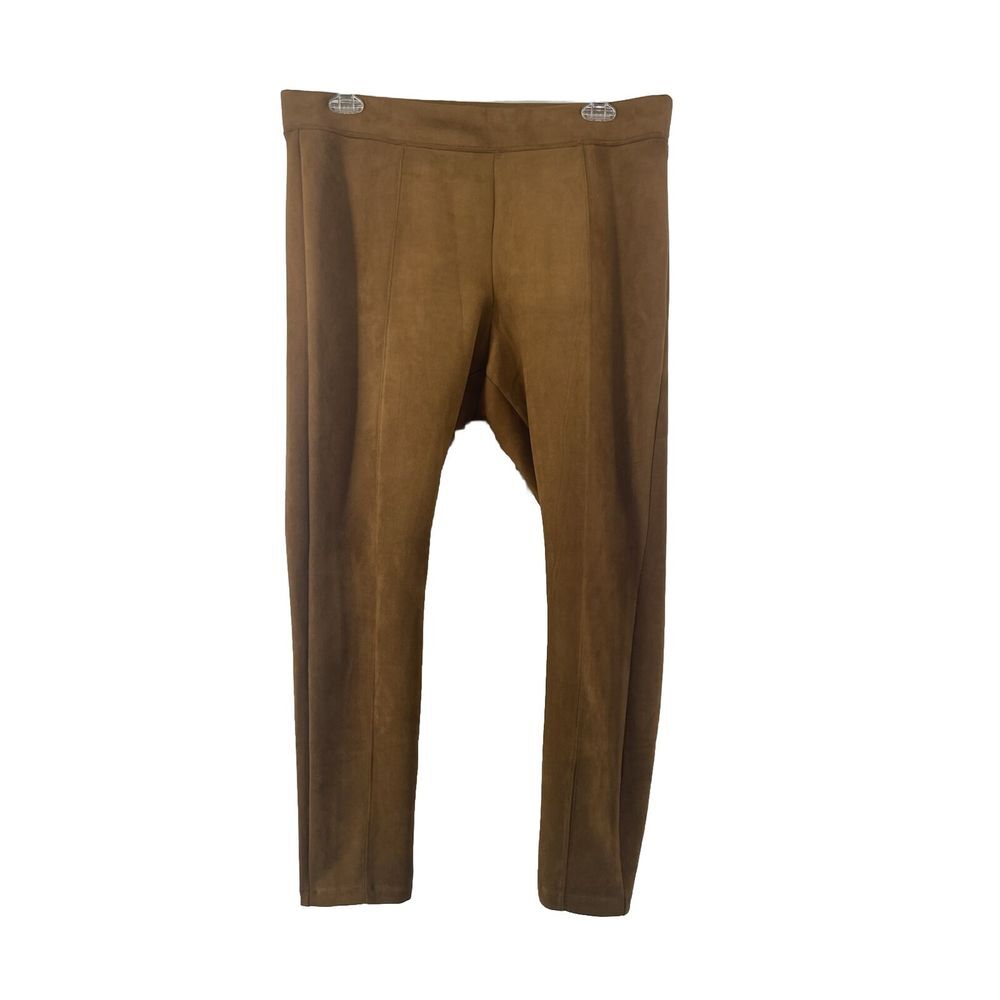 Old Navy Pant Women's XL Faux Suede Camel Brown Boho Cottagecore Minimalist